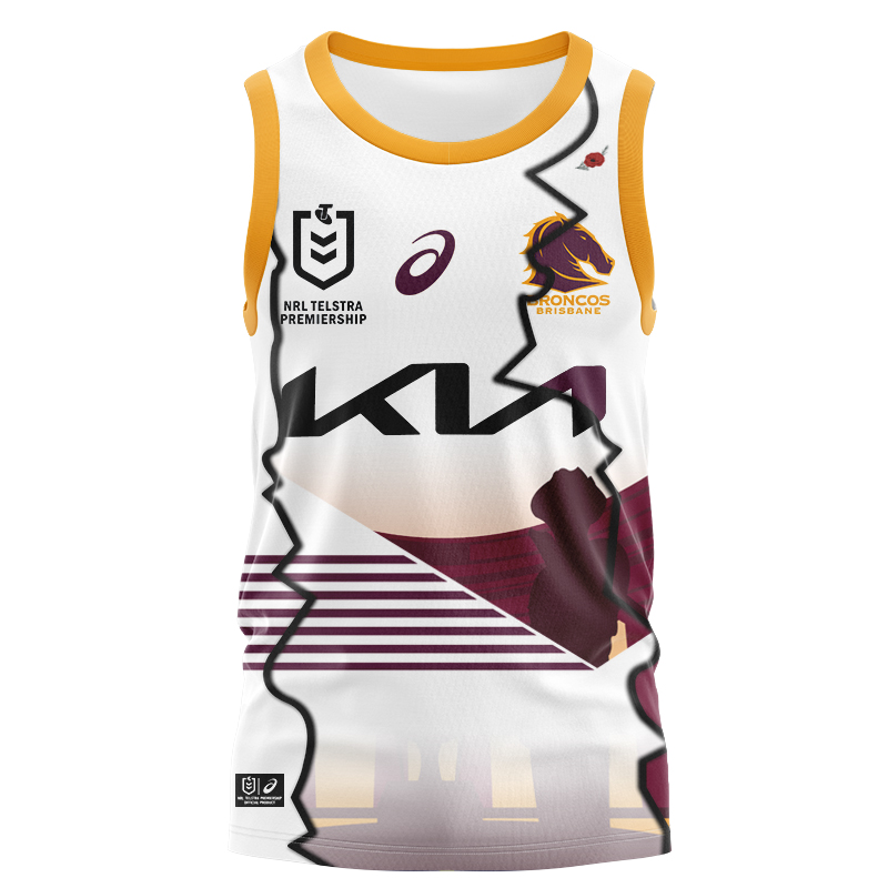 NRL Brisbane Broncos 2024 ANZAC Mix Singlet