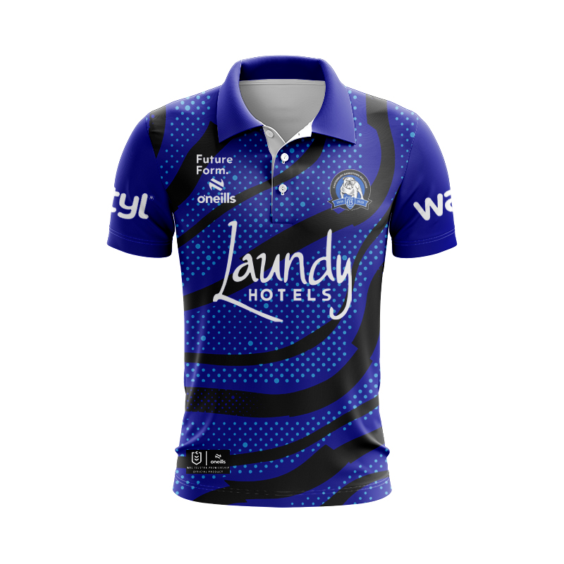 NRL Canterbury-Bankstown Bulldogs 2025 Blue Training Polo Shirt