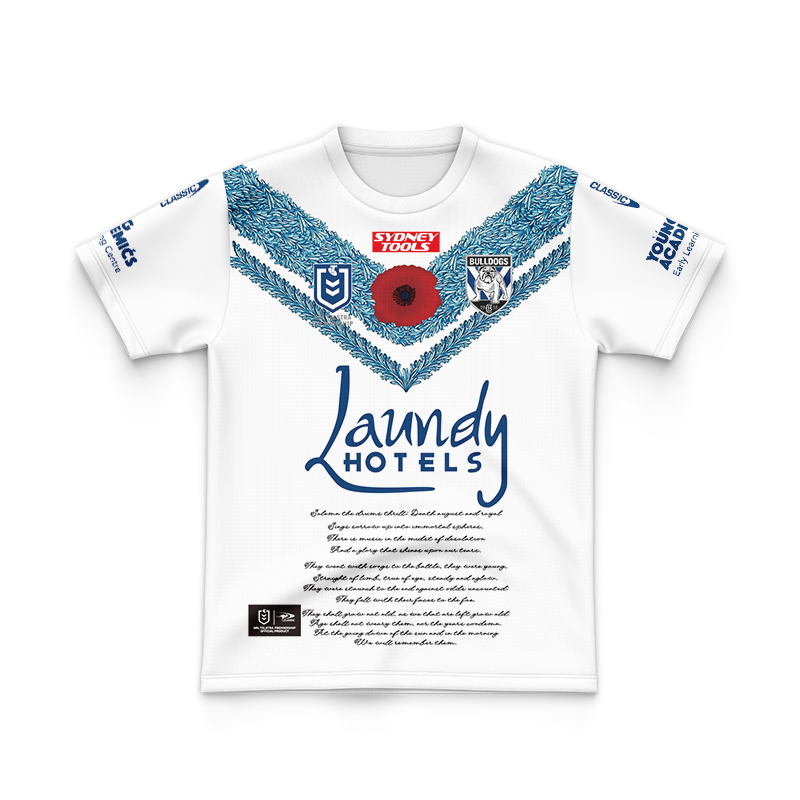 Kid's NRL Canterbury-Bankstown Bulldogs 2023 ANZAC Jersey
