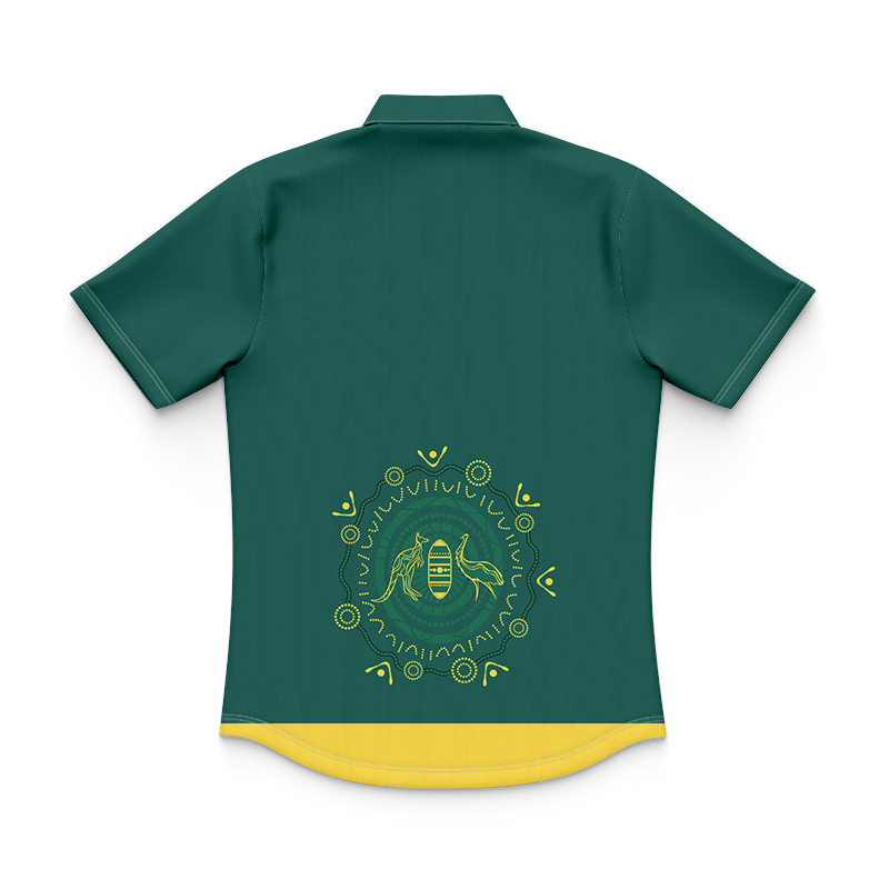 Kid's Australia Kangaroos 2024 Indigenous Polo Shirt