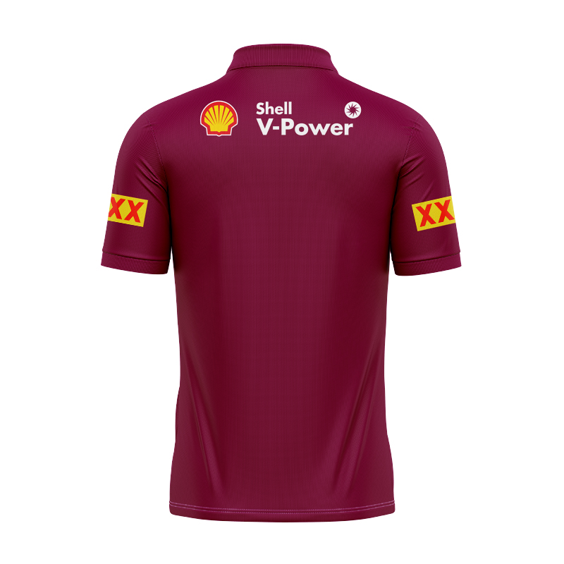 NRL QLD Maroons 2025 Red Training Polo Shirt
