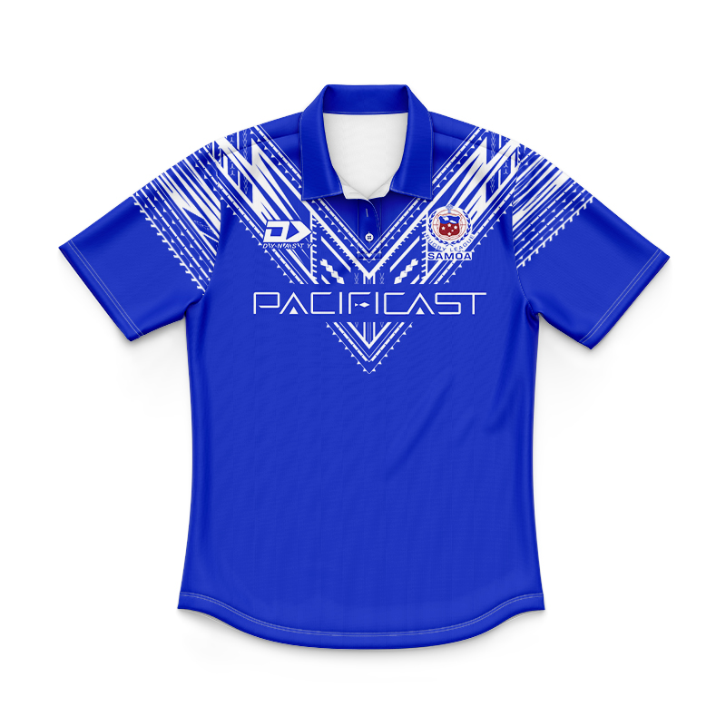 Kid's Toa Samoa Rugby League 2023 Home Polo Shirt