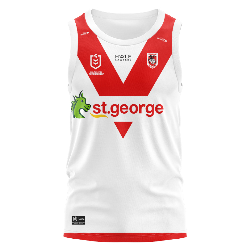 NRL St George Illawarra Dragons 2024 Home Singlet