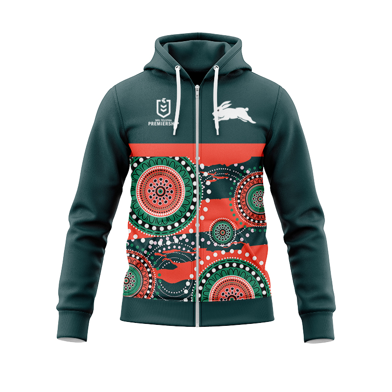 NRL South Sydney Rabbitohs 2024 Indigenous RS Zipper Hoodie