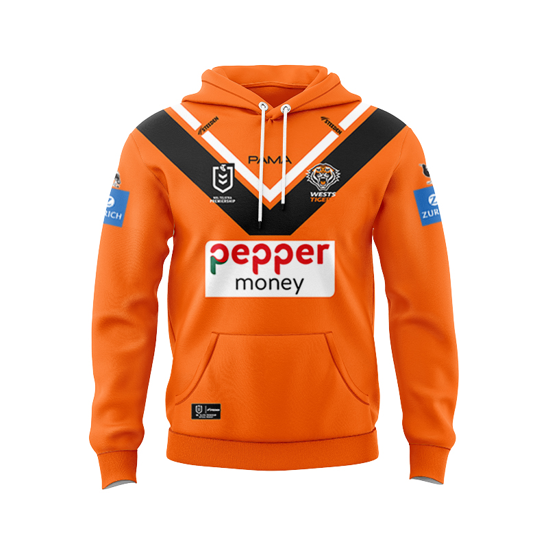 NRL Wests Tigers 2025 Away Hoodie