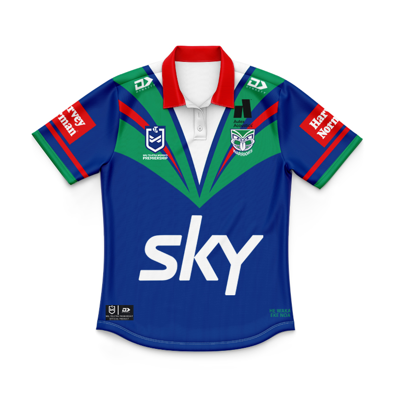 Kid's NRL New Zealand Warriors 2025 NRLW Home Polo Shirt