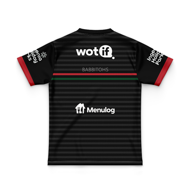 Kid's NRL South Sydney Rabbitohs 2024 Black Training Jersey