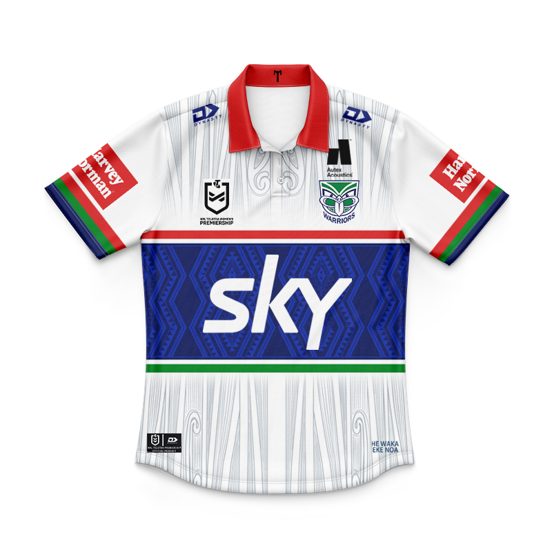 Kid's NRL New Zealand Warriors 2025 NRLW Away Polo Shirt
