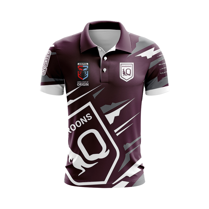 QLD Maroons 2024 'FISHFINDER' Fishing Polo Shirt