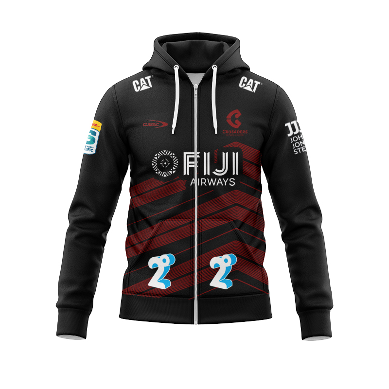 Canterbury Crusaders Super Rugby 2024 Away Zipper Hoodie
