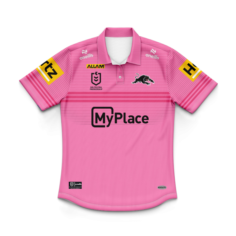 Kid's NRL Penrith Panthers 2025 Away Polo Shirt