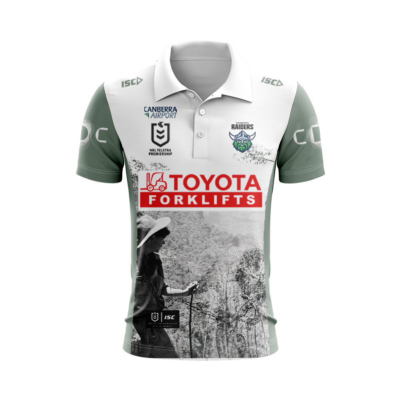 NRL Canberra Raiders 2025 ANZAC Polo Shirt