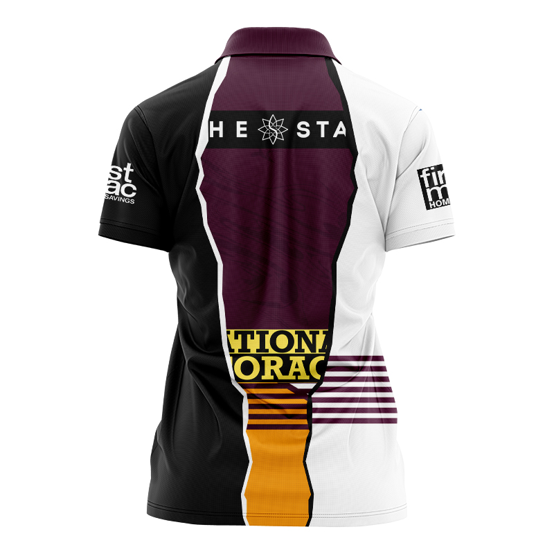 Women's NRL Brisbane Broncos 2024 Mix Polo Shirt
