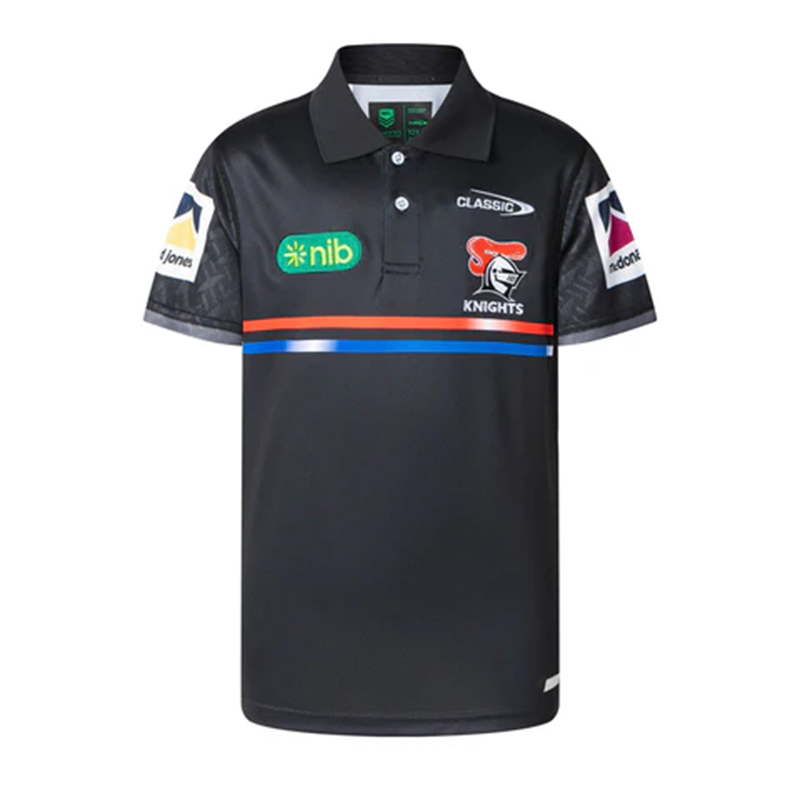 Kid's NRL Newcastle Knights 2025 Media Polo Shirt