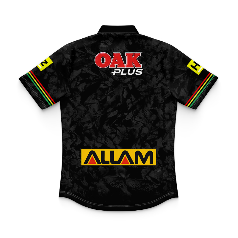 Kid's NRL Penrith Panthers 2024 Dark Training Polo Shirt