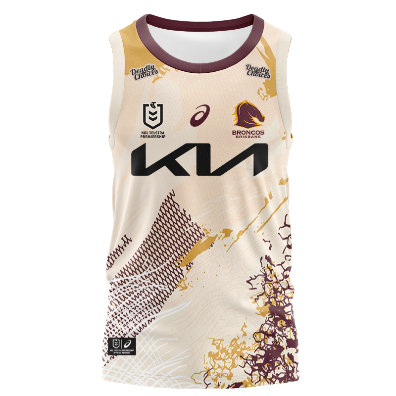 NRL Brisbane Broncos 2025 Indigenous Singlet