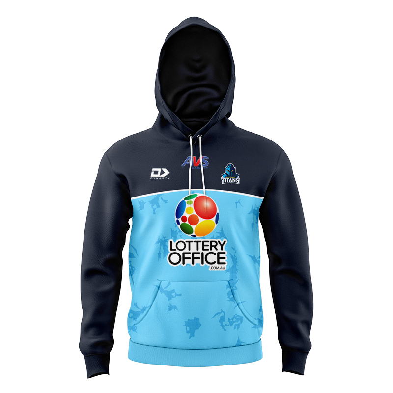 Kid's NRL Gold Coast Titans 2025 Cyan Training Hoodie