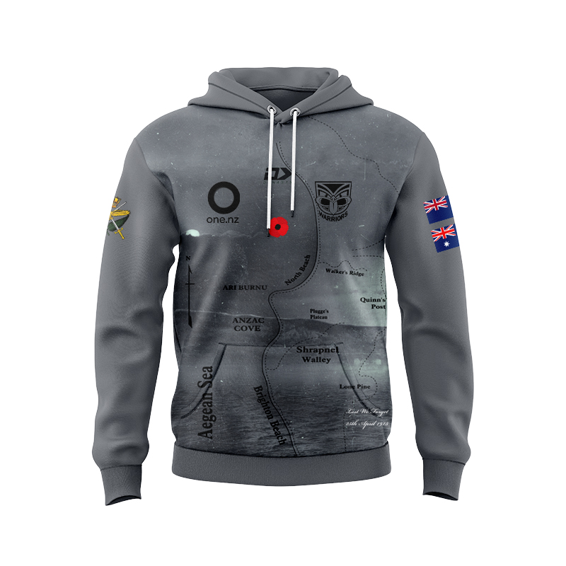 NRL New Zealand Warriors 2025 ANZAC Hoodie
