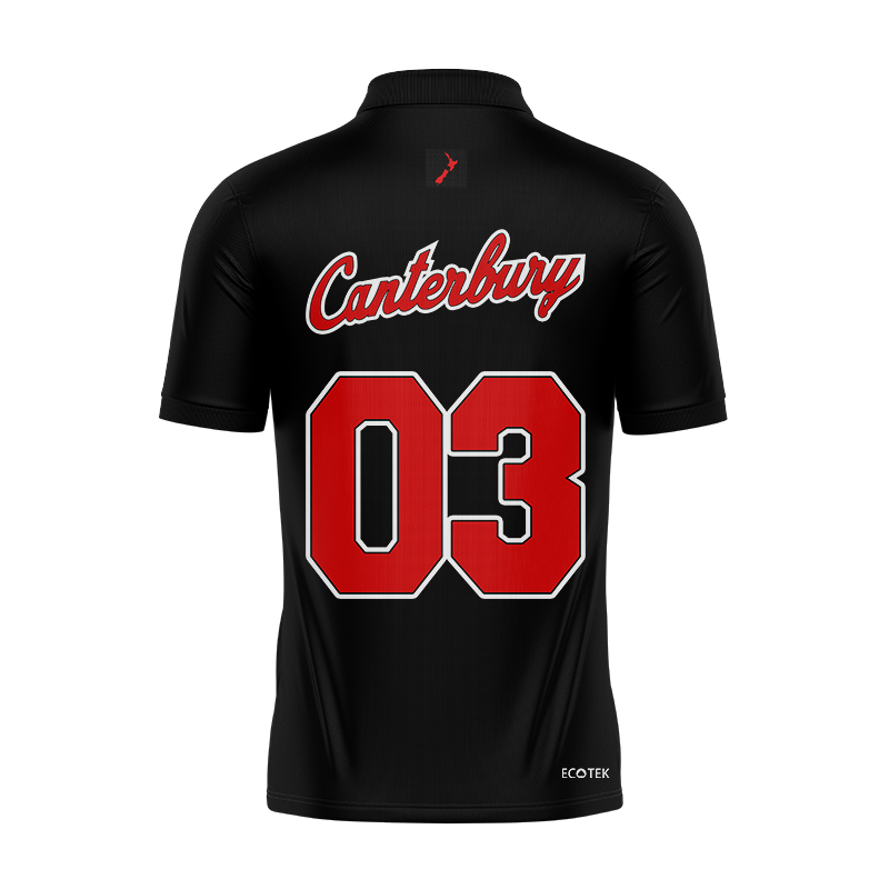 NRL New Zealand Warriors 2024 Black Warm Up Polo Shirt