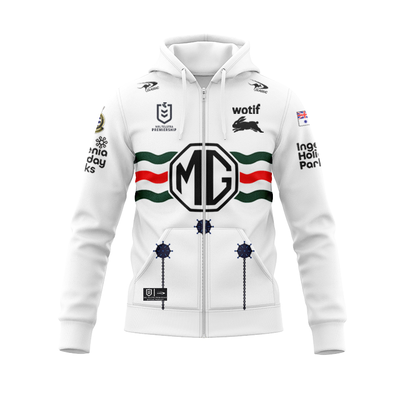 NRL South Sydney Rabbitohs 2025 ANZAC Zipper Hoodie