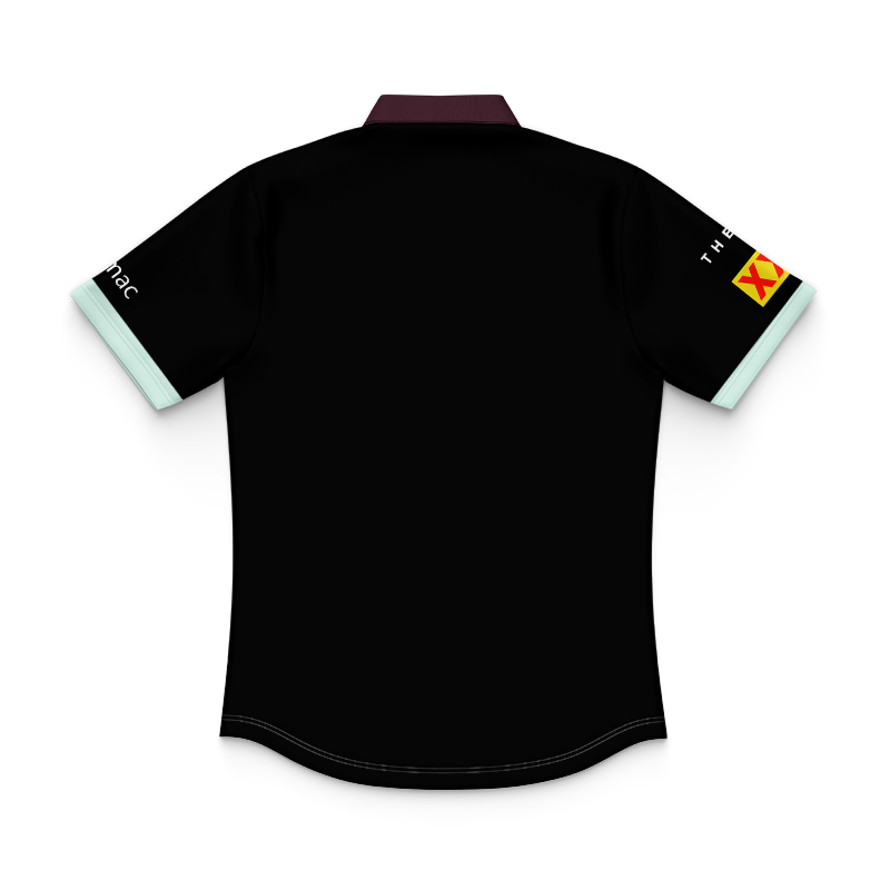 Kid's NRL Brisbane Broncos 2025 Black Team Polo Shirt