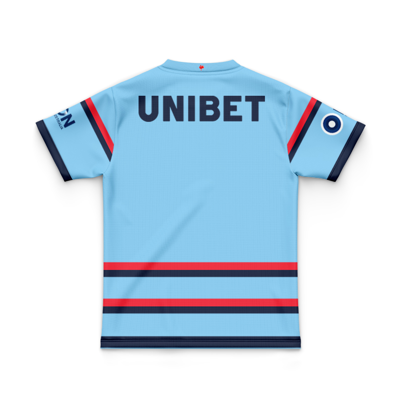 Kid's NRL Sydney Roosters 2025 Blue Training Jersey