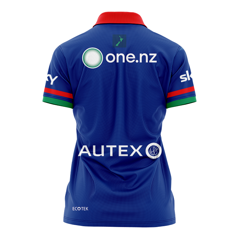 Women's NRL New Zealand Warriors 2024 Players Fit Home Polo Shirt