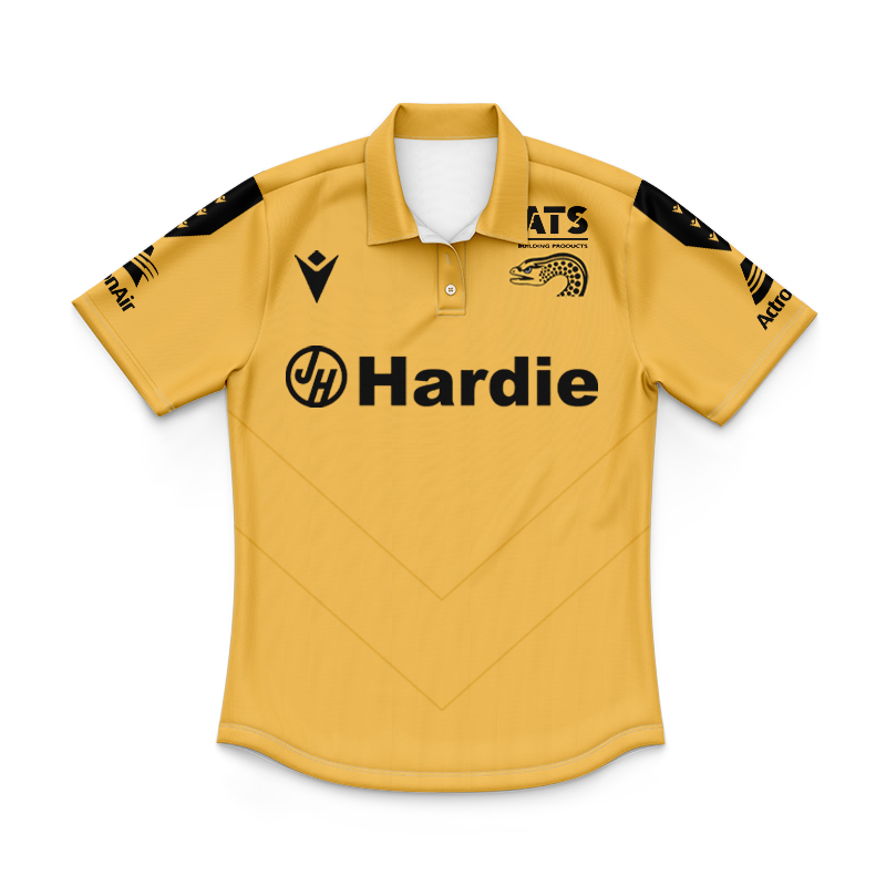 Kid's NRL Parramatta Eels 2025 Yellow Training Polo Shirt