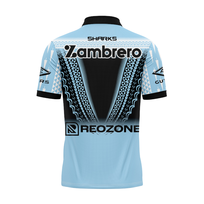 NRL Cronulla-Sutherland Sharks 2025 Pasifika Alternate Polo Shirt