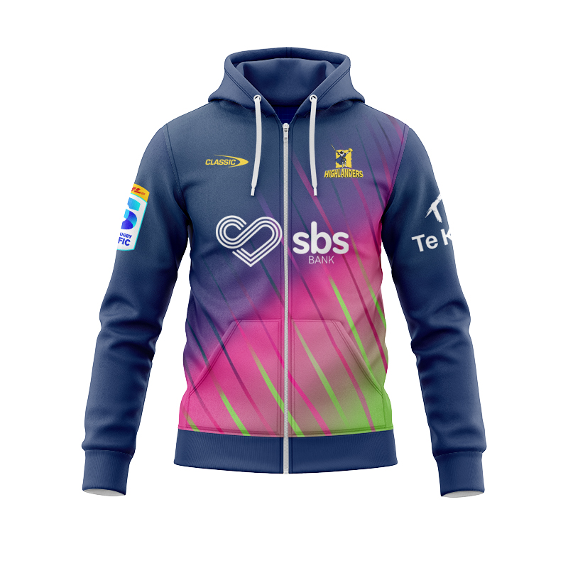 Otago Highlanders Super Rugby 2025 Training Zipper Hoodie