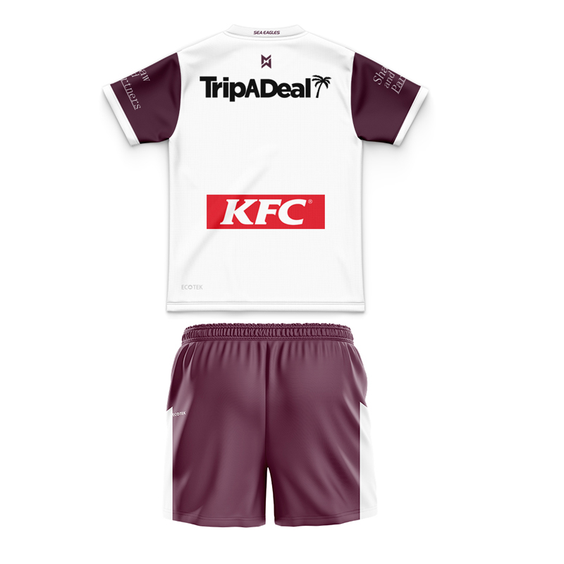 Kid's NRL Manly Warringah Sea Eagles 2025 Away Jersey+Shorts