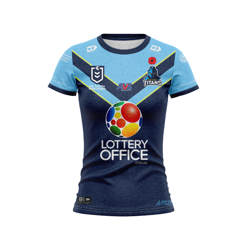 Women's NRL Gold Coast Titans 2025 ANZAC Round Neck Jersey