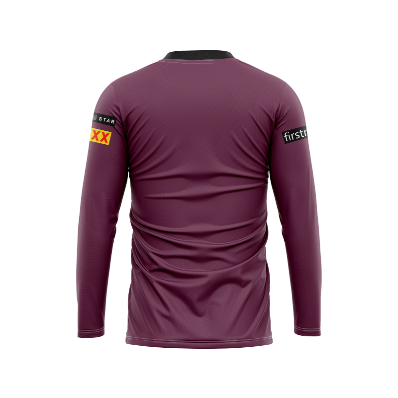 NRL Brisbane Broncos 2024 Long Sleeve Black Training Jersey