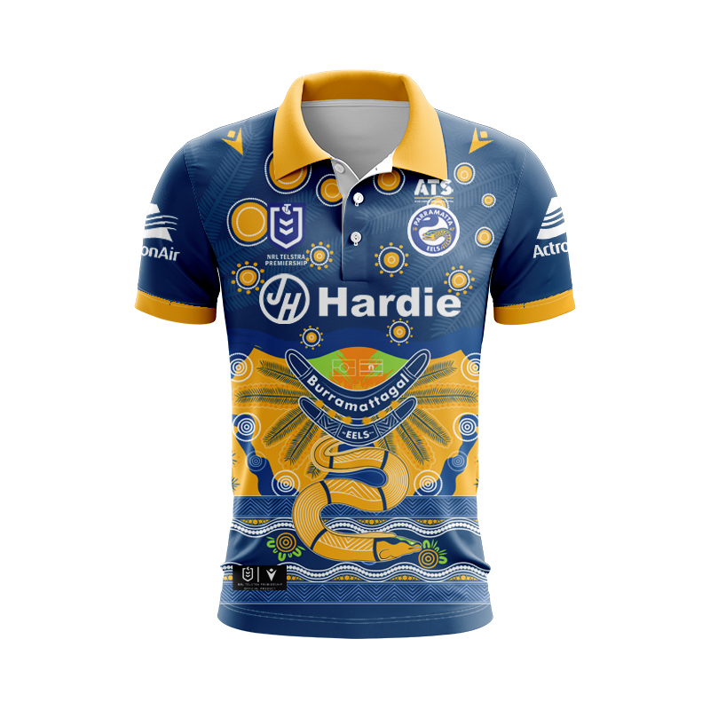 NRL Parramatta Eels 2025 Indigenous Polo Shirt