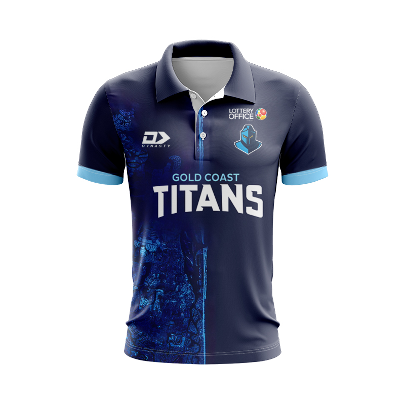 NRL Gold Coast Titans 2025 Warm Up Polo Shirt