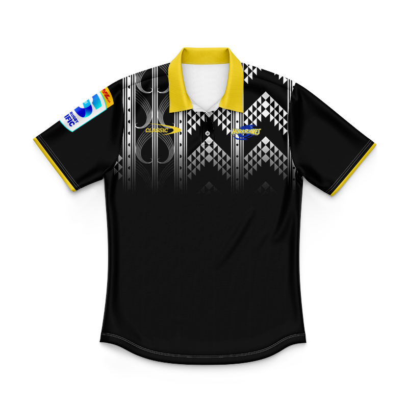 Kid's Wellington Hurricanes Super Rugby 2025 Training Polo Shirt