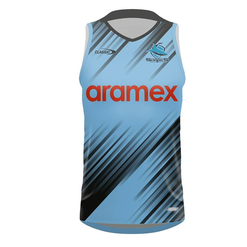 NRL Cronulla-Sutherland Sharks 2024 Players Training Singlet