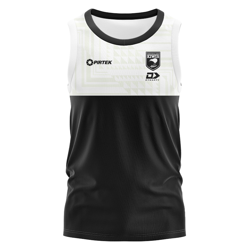 New Zealand Kiwis 2024 Black Media Singlet