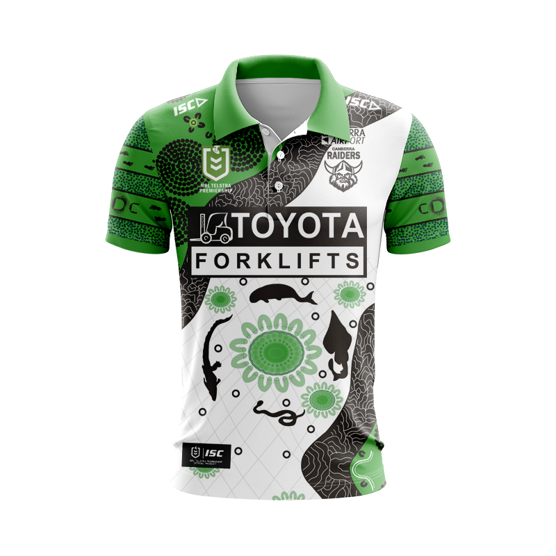 NRL Canberra Raiders 2025 Indigenous Polo Shirt