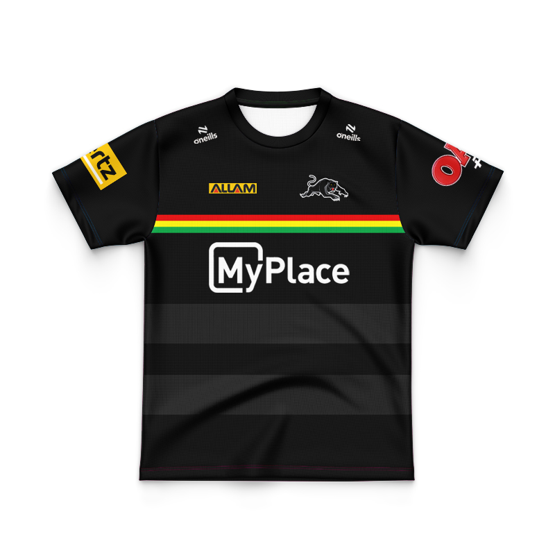 Kid's NRL Penrith Panthers 2025 Black Training Jersey