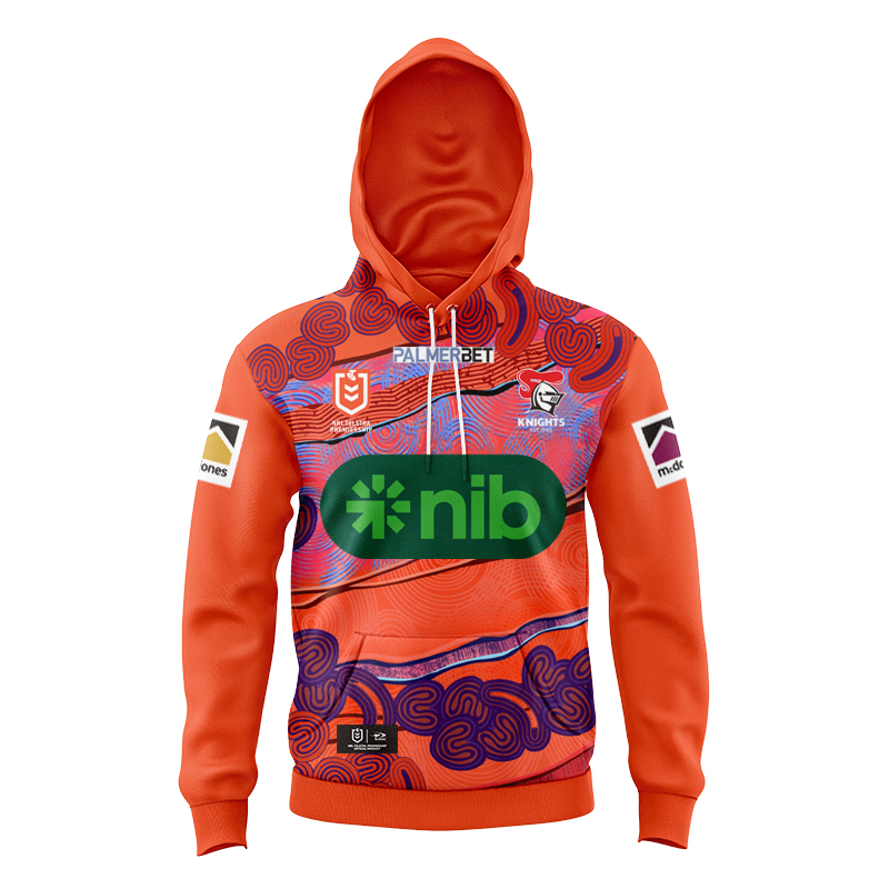 Kid's NRL Newcastle Knights 2024 Retail Indigenous Hoodie