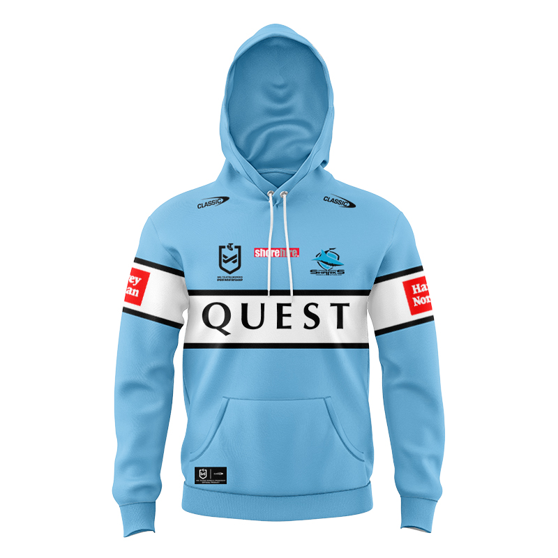 Kid's NRLW Cronulla-Sutherland Sharks 2024 Home Hoodie