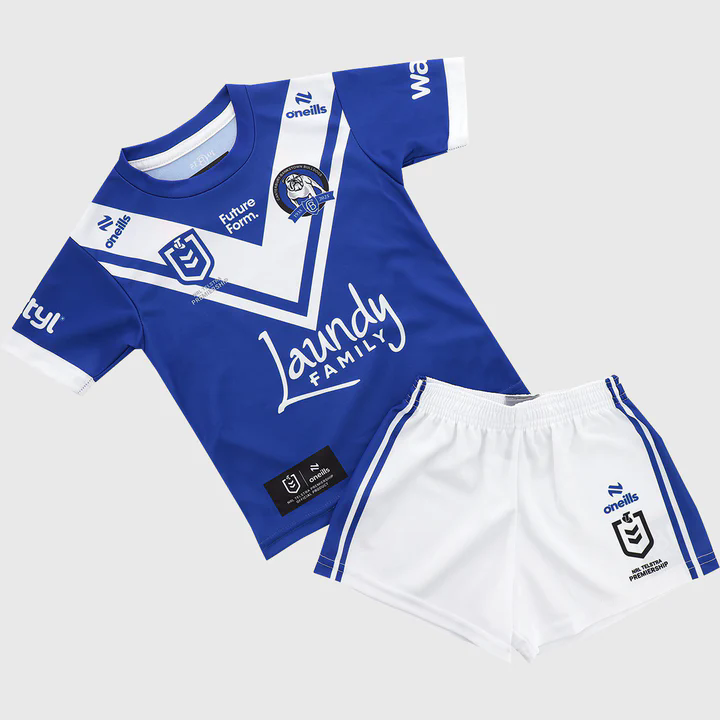 Kid's NRL Canterbury-Bankstown Bulldogs 2025 Away Jersey+Shorts
