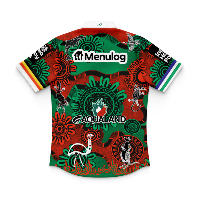 Kid's NRL South Sydney Rabbitohs 2025 Indigenous Polo Shirt