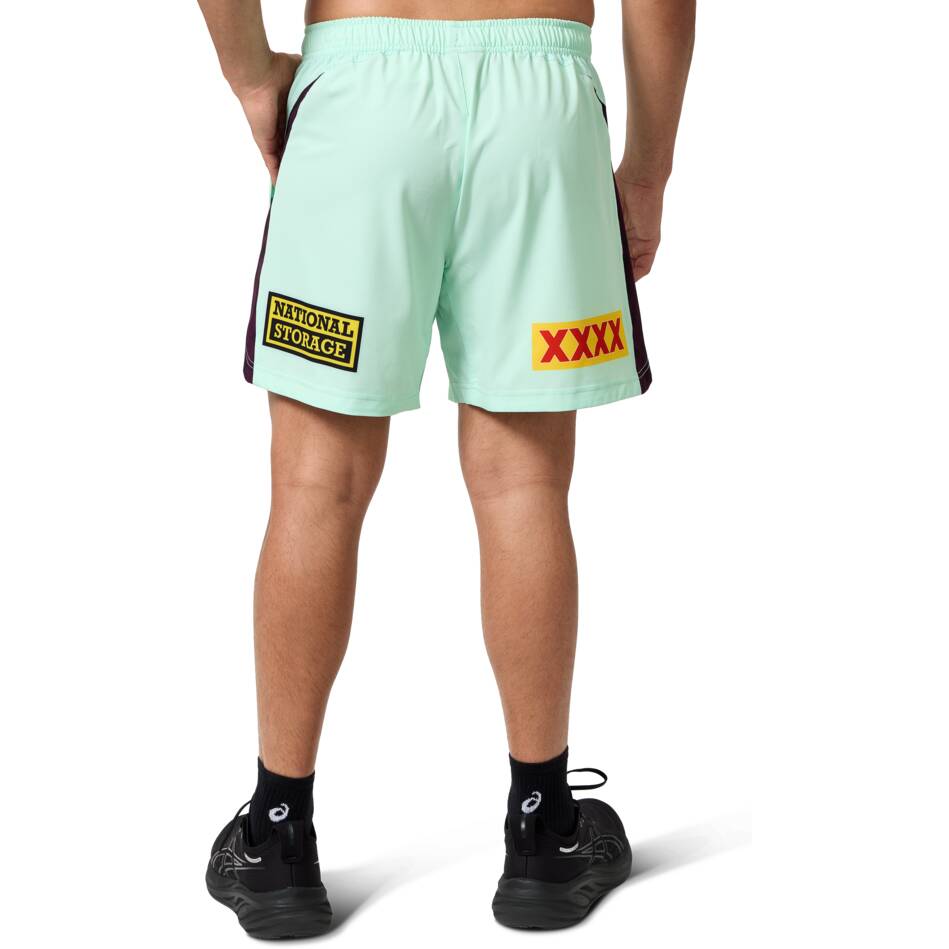 NRL Brisbane Broncos 2025 Mint Training Shorts