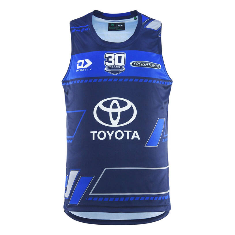 NRL North Queensland Cowboys 2025 Navy Training Singlet