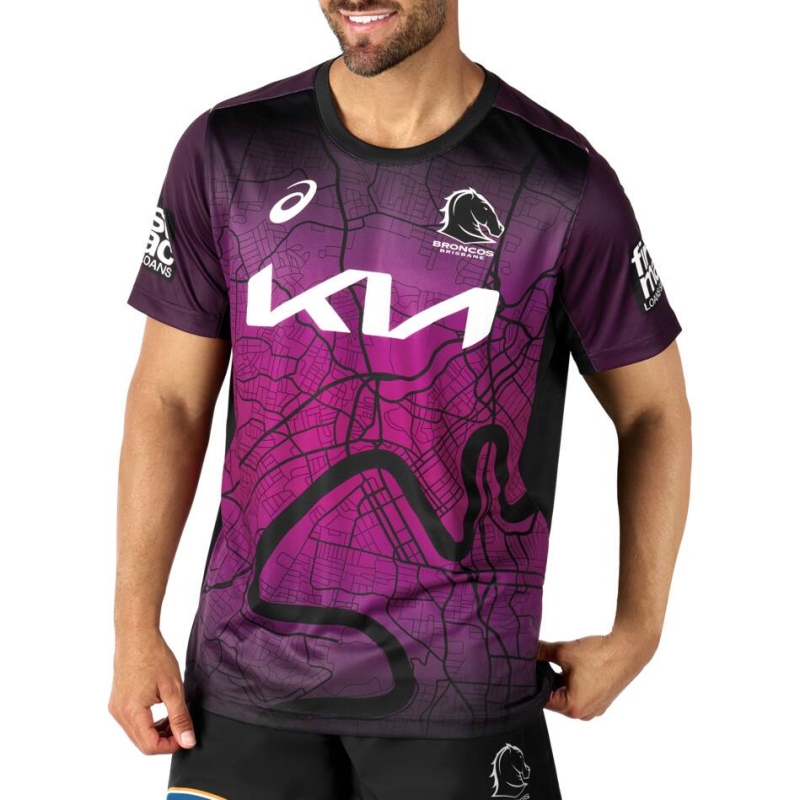 NRL Brisbane Broncos 2024 Black Training Jersey