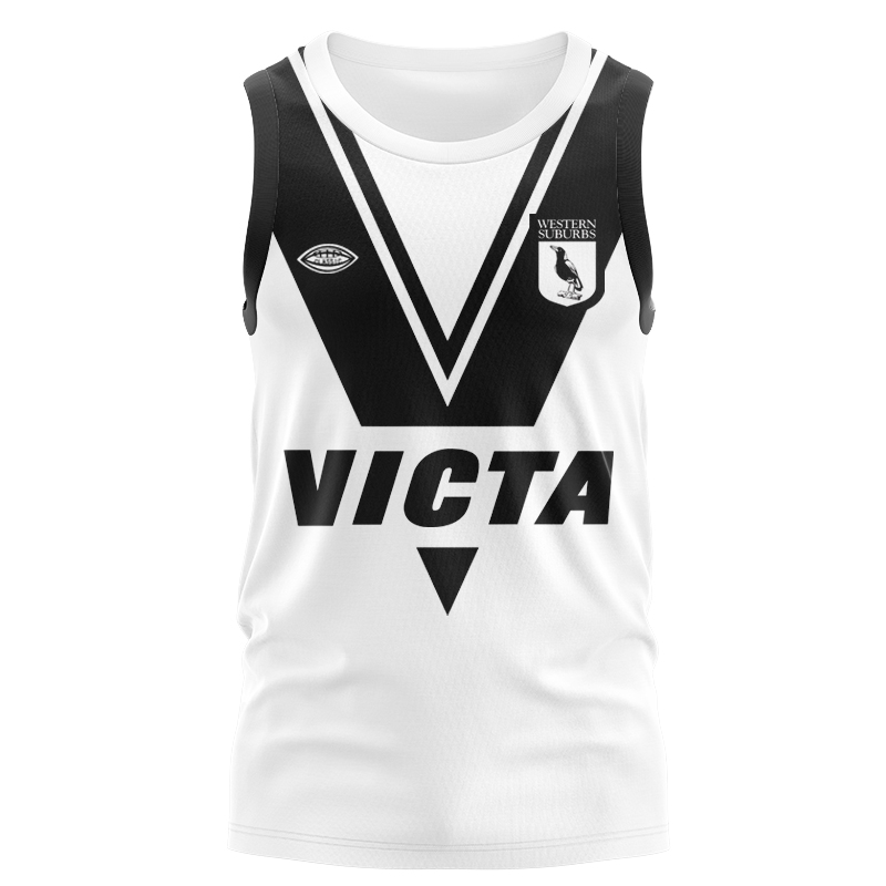 Western Suburbs Magpies 1978 Retro Singlet