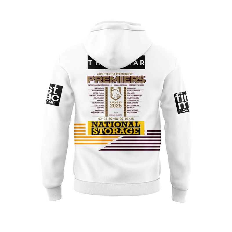 NRL Brisbane Broncos 2025 Premiers Hoodie