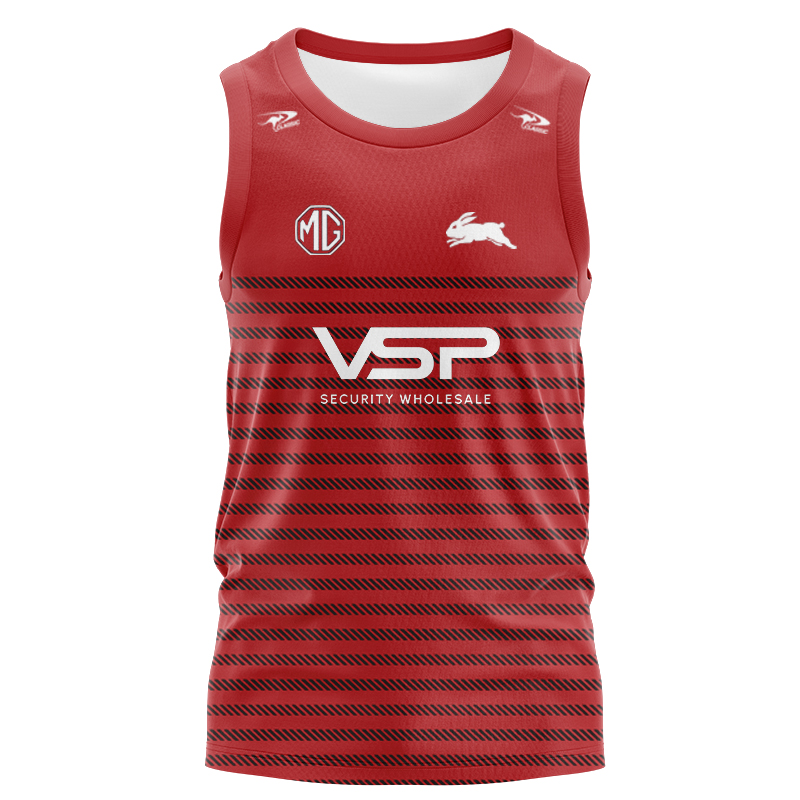 NRL South Sydney Rabbitohs 2024 Red Training Singlet